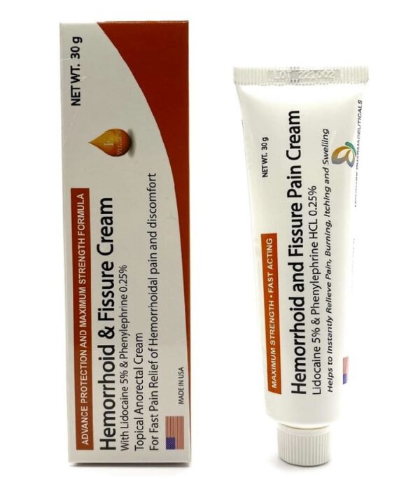 Hemorrhoid & Fissure Cream — 5% Lidocaine + 0.25% Phenylephrine — Fast Relief for Pain, Itching & Swelling - Image 3