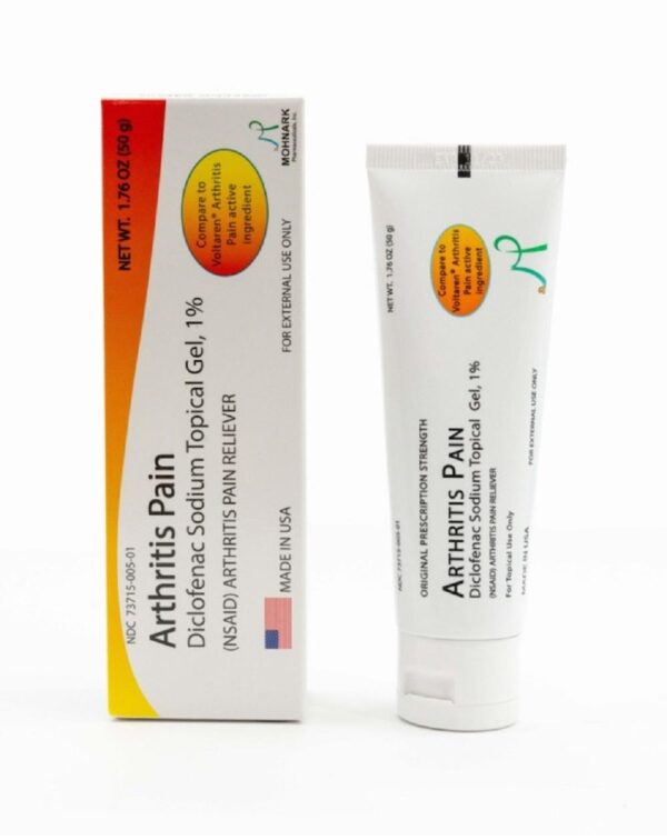 Diclofenac 1% gel for joint stiffness and arthritis pain relief