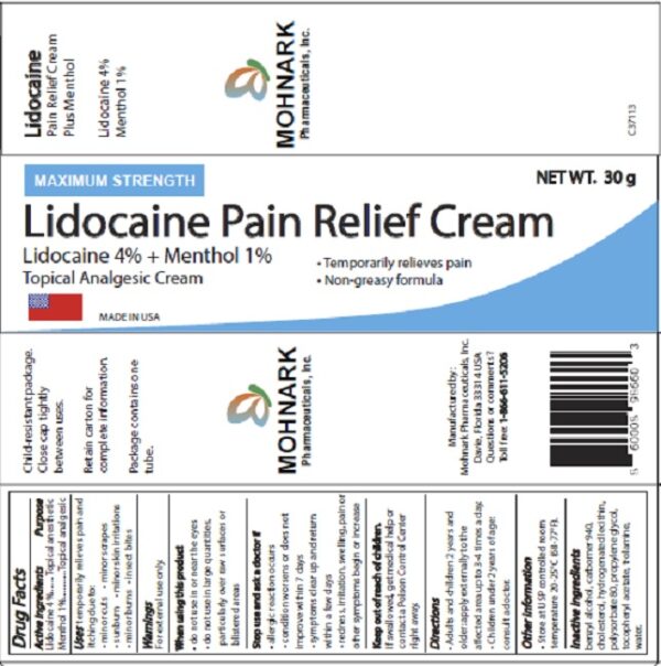 Lidocaine 4% + Menthol 1% Pain Relief Cream | Includes Vitamin E | Numbs Away Pain Faster | Non-Greasy - Image 2